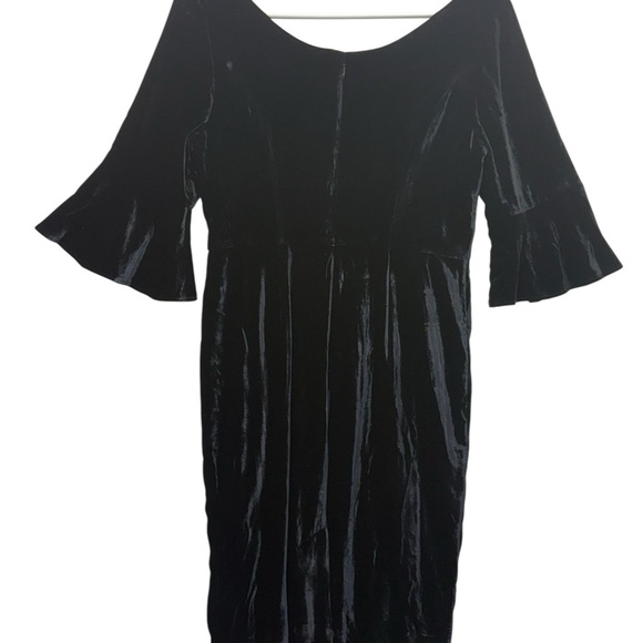 Boden Aubrey Black Velvet Flounce Dress. Size 4P - Picture 6 of 15